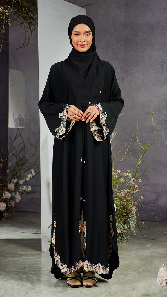 Korean Nidha Aster Flowery Abaya