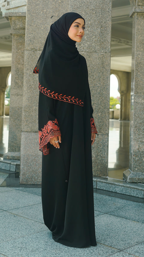 Azalea Salmon Peach Abaya (CLEARANCE)