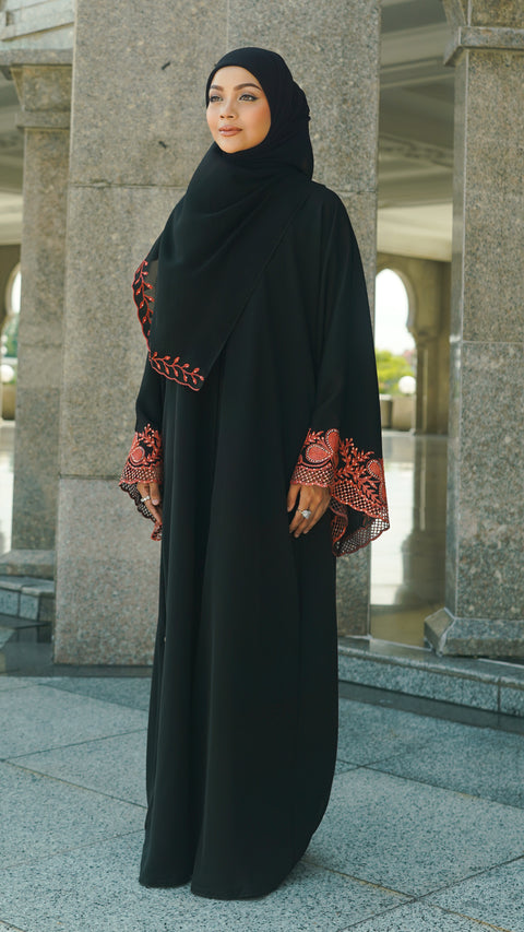 Azalea Salmon Peach Abaya (CLEARANCE)