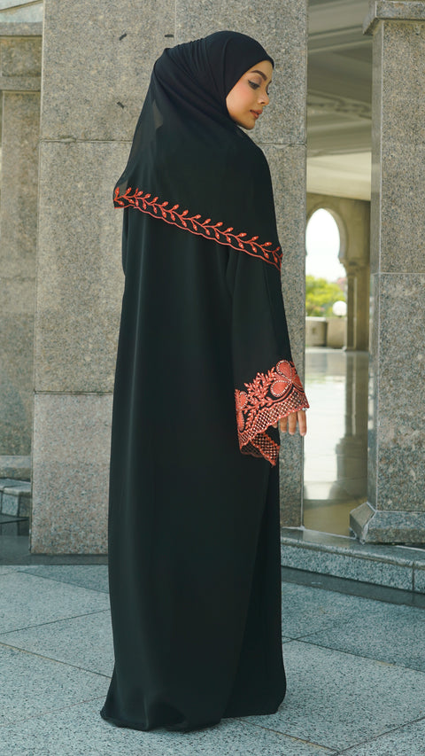 Azalea Salmon Peach Abaya (CLEARANCE)