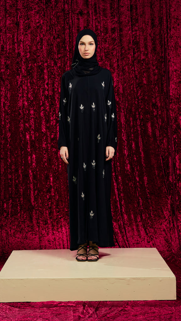 Korean Nidha Azna Black Abaya