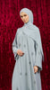 Korean Nidha Azna Light Greyish Blue Abaya
