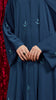 Korean Nidha Azna Teal Blue Abaya