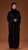 Chiffon Crepe Abra Obsidian Gold Abaya