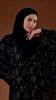 Chiffon Crepe Abra Obsidian Gold Abaya