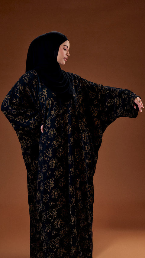 Abra Obsidian Gold Abaya