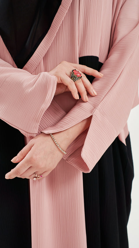 Adana Black Pink Abaya