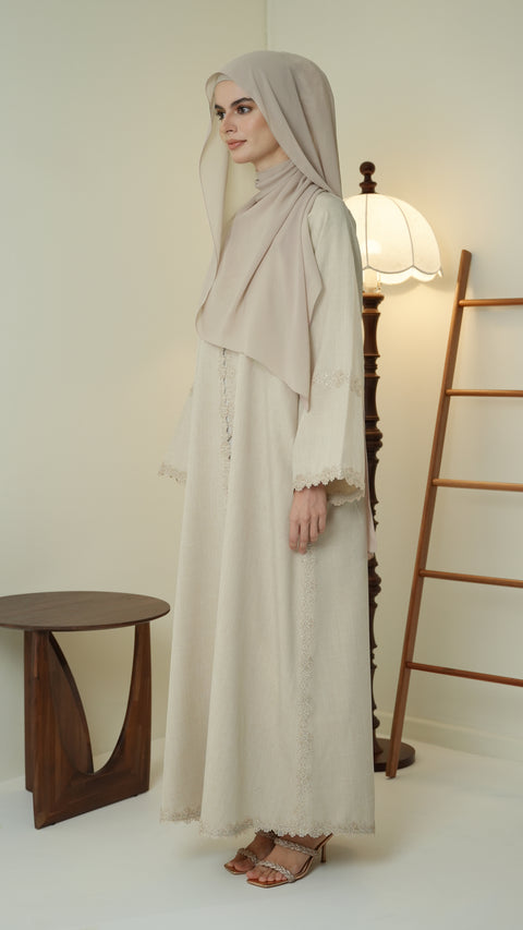 Akra Ecru Abaya