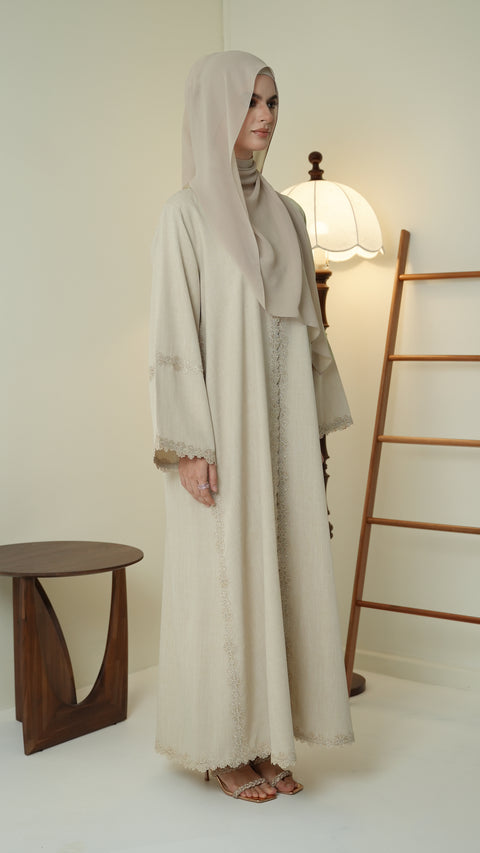 Akra Ecru Abaya