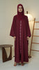 Cotton Linen Akra Red Firebrick Abaya