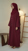 Cotton Linen Akra Red Firebrick Abaya