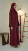 Cotton Linen Akra Red Firebrick Abaya