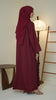 Cotton Linen Akra Red Firebrick Abaya