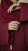 Cotton Linen Akra Red Firebrick Abaya