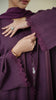 Cotton Linen Akra Violet Abaya