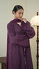 Cotton Linen Akra Violet Abaya