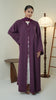 Cotton Linen Akra Violet Abaya