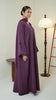 Cotton Linen Akra Violet Abaya