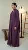 Cotton Linen Akra Violet Abaya