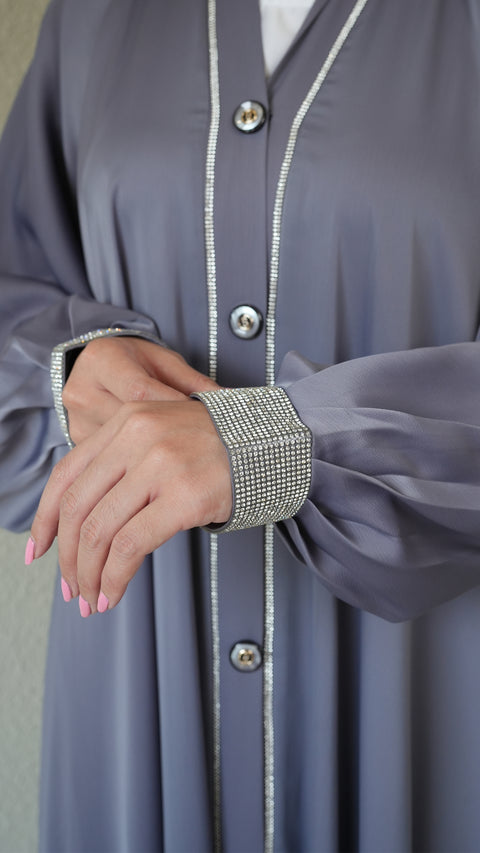 Alena Persian Violet Abaya by Guzel Kismet