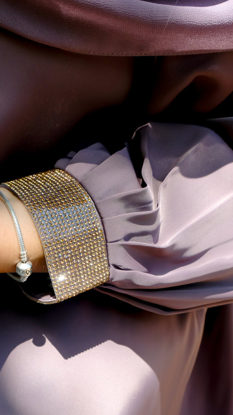 Alena Warm Burgundy Abaya by Guzel Kismet