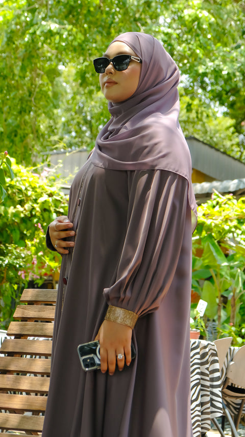 Alena Warm Burgundy Abaya by Guzel Kismet