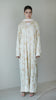 Turkish Cotton Altyn Ivory Tangerine Abaya
