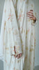 Turkish Cotton Altyn Ivory Tangerine Abaya