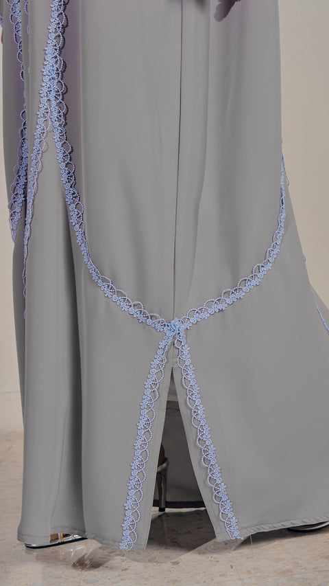 Amanjena Fog Grey Abaya