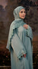 Korean Nidha Amasya Celadon Green Abaya