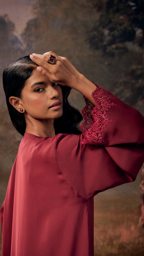 Amasya Royal Burgundy Abaya
