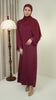 Korean Nidha Amasya Royal Burgundy Abaya