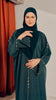Cotton Linen Ameerat Emerald Green Abaya