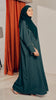Cotton Linen Ameerat Emerald Green Abaya