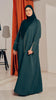 Cotton Linen Ameerat Emerald Green Abaya