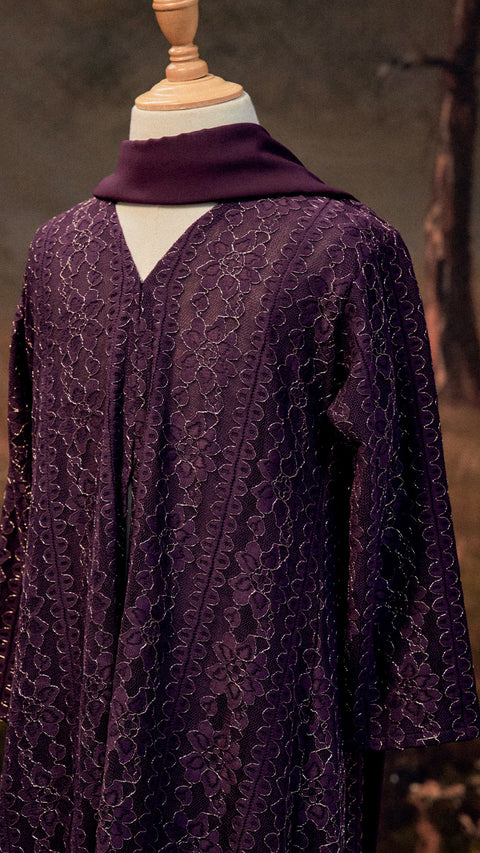 Anaba Lace  Mini Raisin Abaya