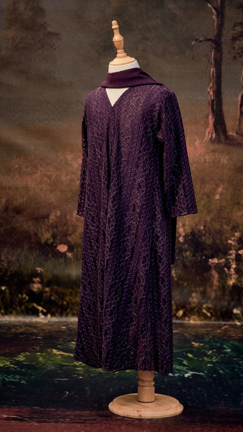 Anaba Lace  Mini Raisin Abaya