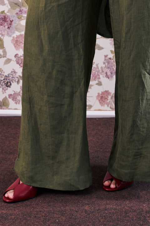 Anini  Linen Pants in Sap green