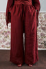 Anini  Linen Pants in Red Garnet