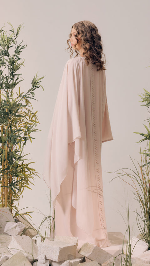 Ankara Peach Blossom Abaya