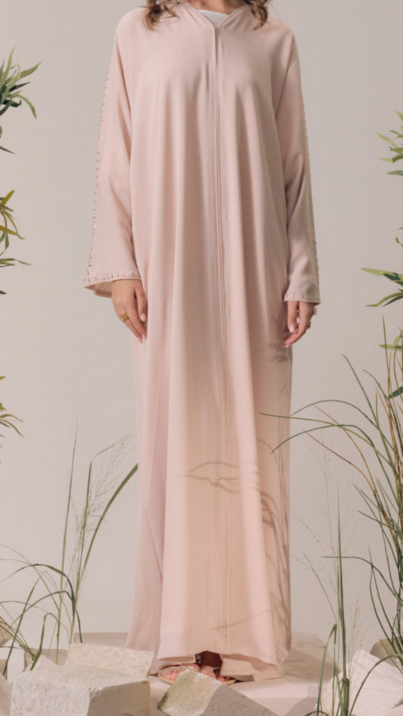Korean Nidha Ankara Peach Blossom Abaya