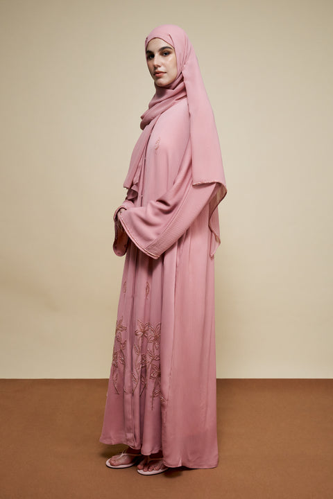 Arjan Coral Pink Abaya