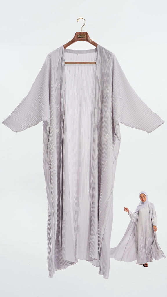 Creased HM Silky Armani Pleated Grey Cardigan