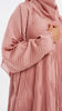 Creased HM Silky Armani Pleated Dusty Pink Cardigan