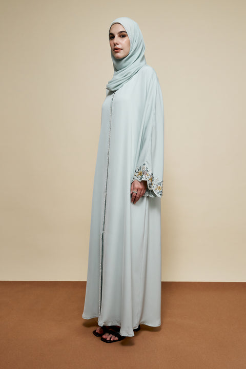 Arqa Pastel Green Abaya