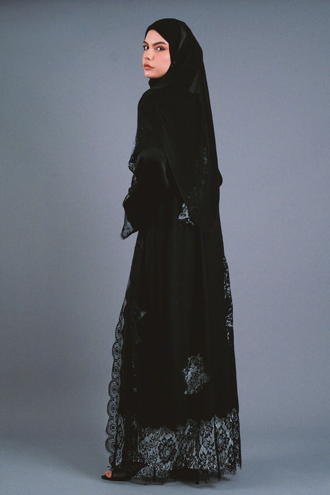 Arsin Obsidian Black Abaya