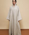 Shasha Light Gold Linen Abaya