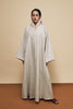 Shimmer Linen Shasha Light Gold Abaya