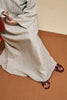 Shimmer Linen Shasha Light Gold Abaya