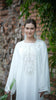 Korean Zoom Hizan Frost White Abaya